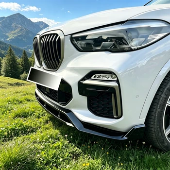 4Pcs Car Front Bumper Lip Splitters For BMW X5 G05 30i 30d 40i 40d 45e M50i M50d M Pack 2018-2023 Pre-Facelift Tuning Body Kits 1