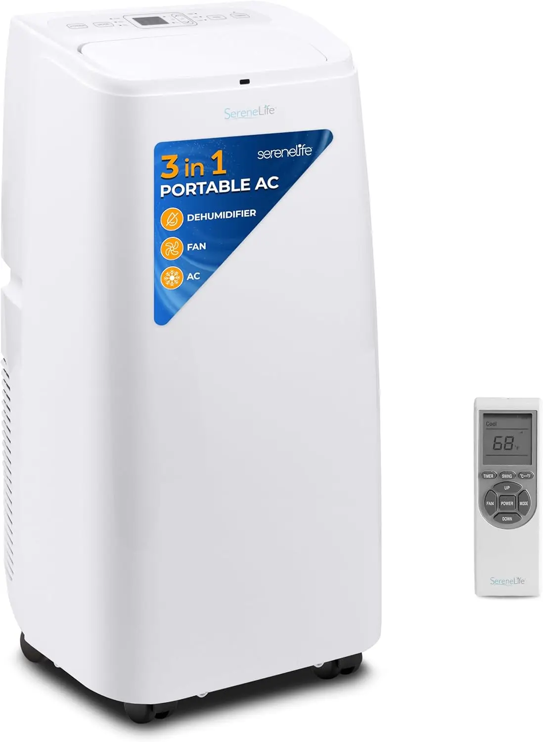 

SereneLife Small Air Conditioner Portable 12,000 BTU with Built-in Dehumidifier - Portable AC unit for rooms up to 550 sq