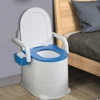 Bedside Commode Portable Squat Toilet Odor Sealed Potty Chair with Armrest Bedside Toilet Portable Commode Toilet for Seniors 3