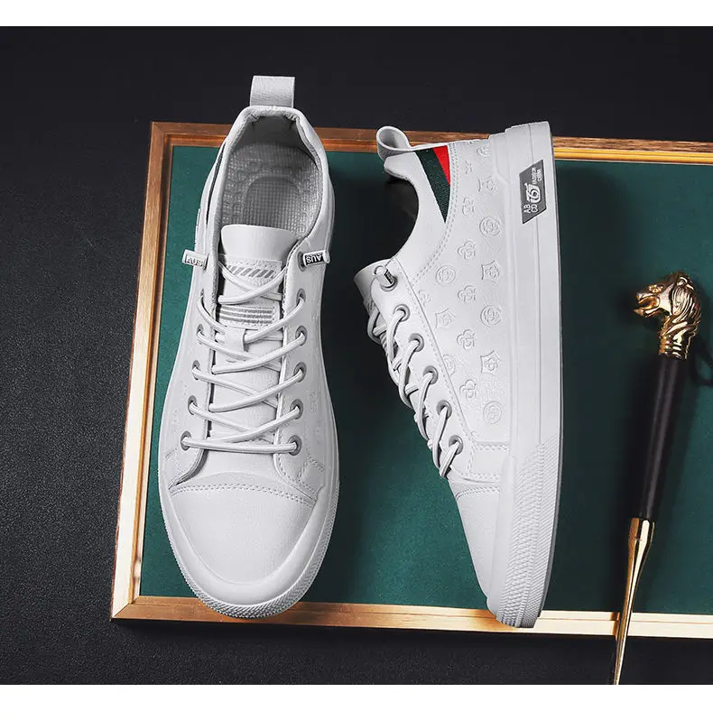 Männer Leder Schuhe Designer Turnschuhe Mann Männlichen Mode Tennis Schuhe Luxus Marke Skateboard Casual Vulkanisieren Schuhe für Männer_voghion.com