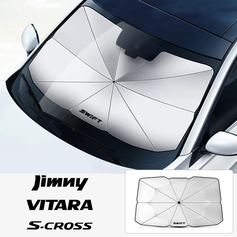 Car Sunshade Car Front Shading Windshield Sunshade Umbrella For Suzuki Jimny Grand Vitara Equator Ignis Baleno Sx4 Swift Alto