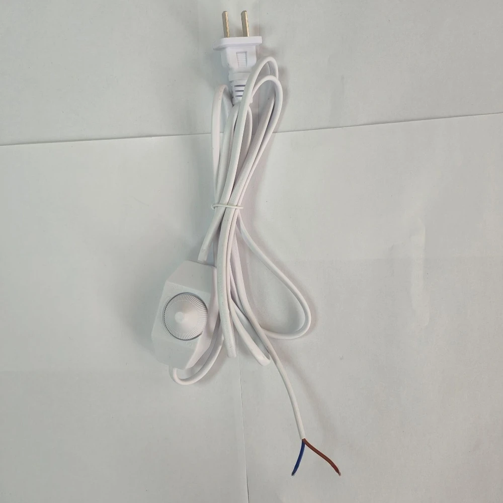 1.8 Meters Dimming Flat Plug Round Plug Power Cord  Regulation Temperature Control Switch Desk Lamp Floor Lamp Cable