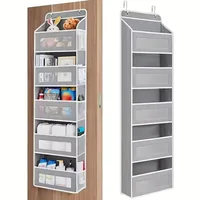 4-Shelf Hanging Storage Organizer - Behind Door, Anti-Tilt, 2/4 Large Capacity Pockets, Suitable for Bedroom, Bathroom, Kitchen 1