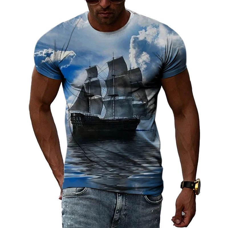 Рисунок 4 - Мужской винтажный Свободный Топ с 3D-принтом