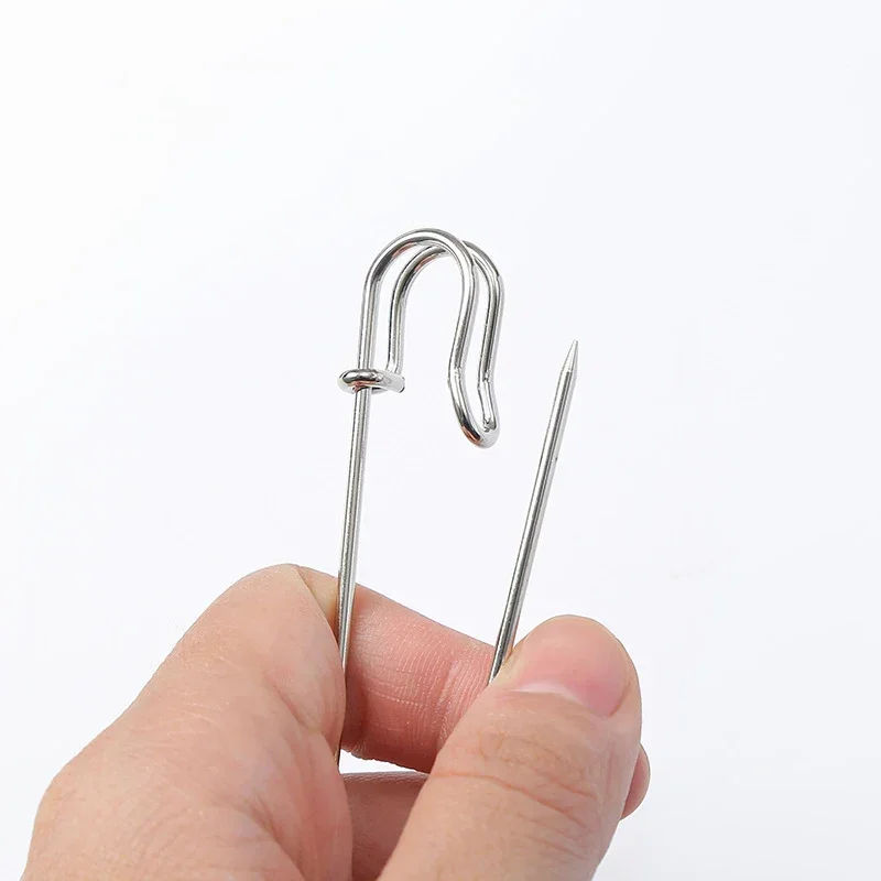 10개입 2.7-10cm 대형 안전핀 합금강 바늘 바느질핀 브로치 DIY 쥬얼리 제작 바느질 의류 액세서리용