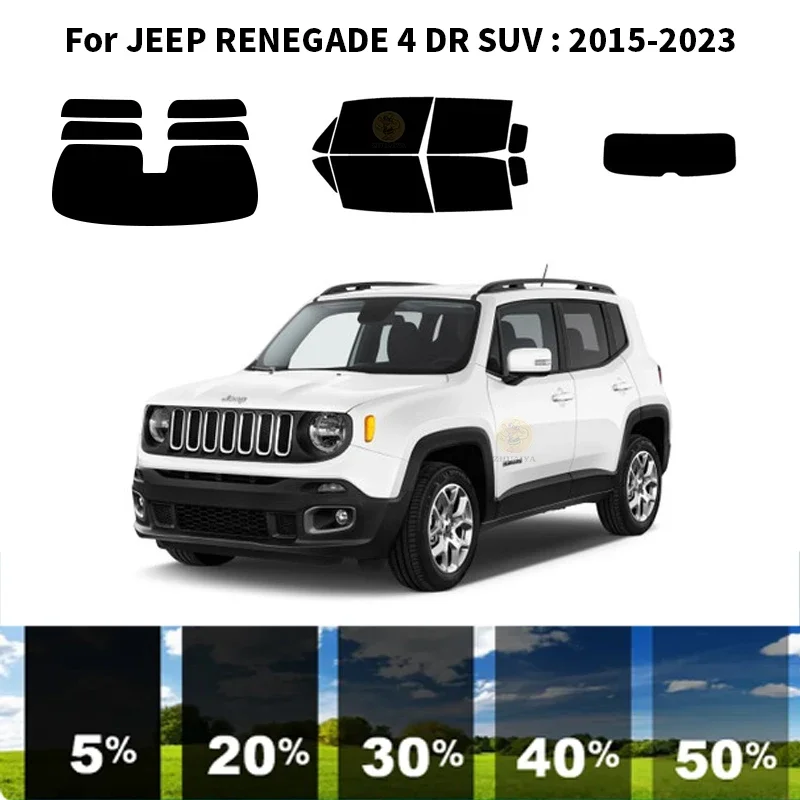 

Precut nanoceramics car UV Window Tint Kit Automotive Window Film For JEEP RENEGADE 4 DR SUV 2015-2023