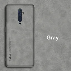 Luxury PU Leather Matte Silicone Phone Case - Enhanced Protection Coque for Reno 10X Zoom (Gray)