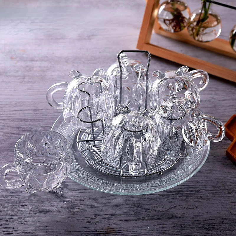 Glass Cup with Handle Drinkware Tea Cup Transparent Water Glass Beer Milk Juice Heat Resistant Bottle Water