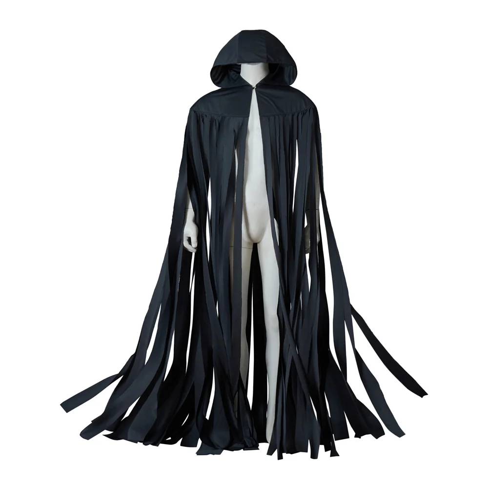 

Mistborn Anime Cosplay Costume Adult Unisex Black Hooded Cardigan Cloak Halloween Carnival Gothic Tassel Cape Robe