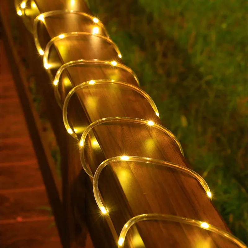 Waterproof Solar LED Rope Lights for Outdoor Garden Patio