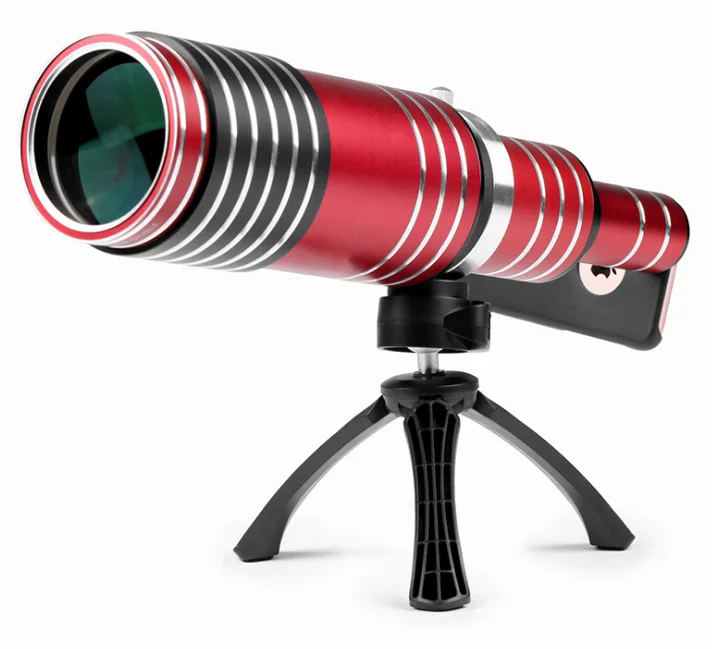 

80X Zoom Telephoto Lens for Smart Phones BAK4 Glass Red Color