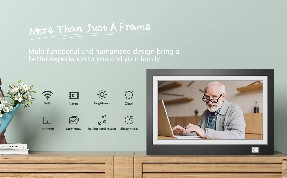 Description Picture 2 of item【1 year warranty】Kodak 11.6 Inch WiFi Digital Picture Frame,1366*768 HD IPS Touch Screen with 32GB Storage,Instant Share Photo