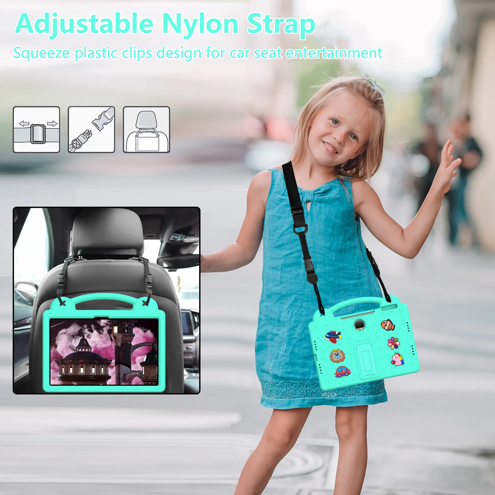 Durable EVA Bear Stand Kids Tablet Case - Shockproof Cover