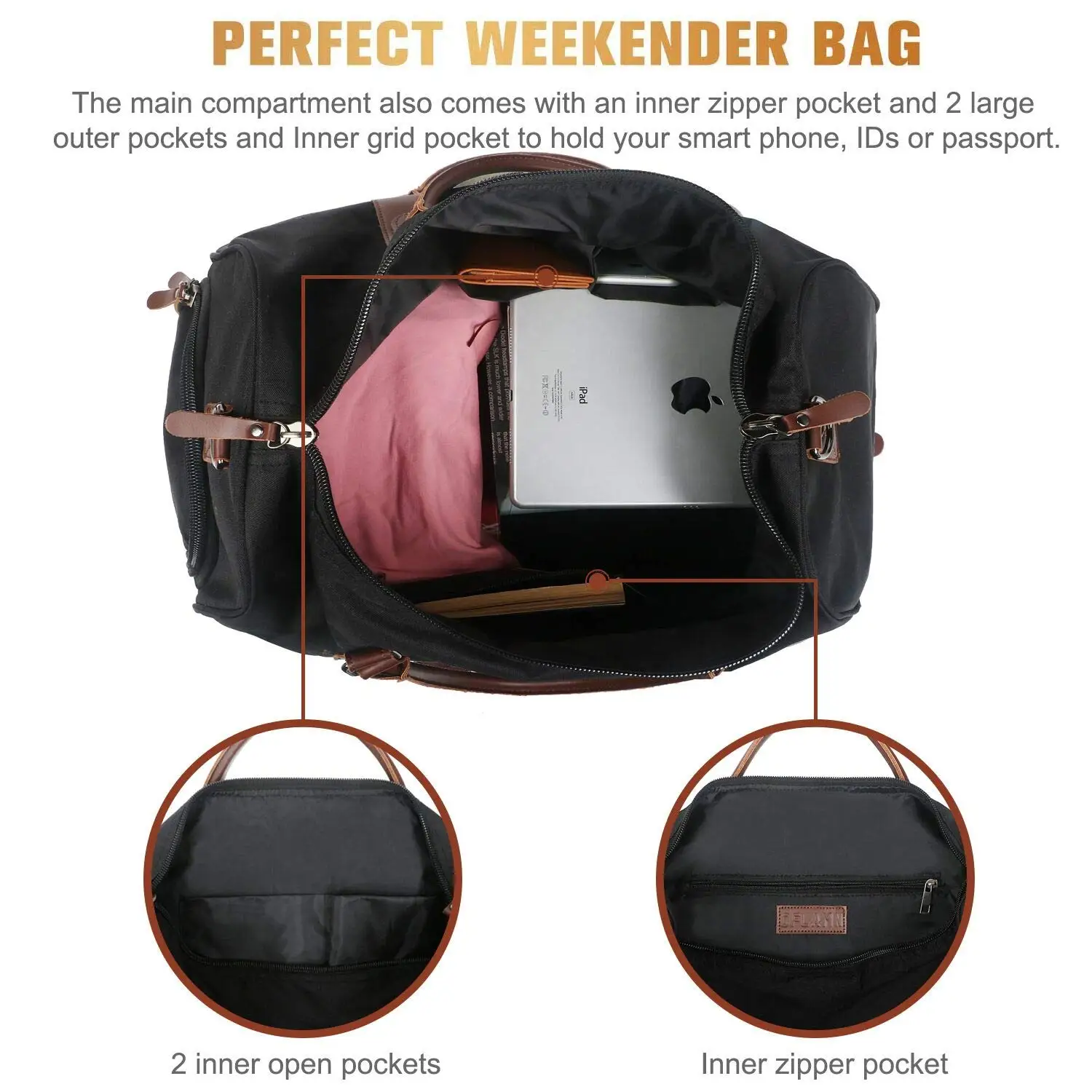 Men Hand Bag Large Capacity Luggage Travel Duffle Bags Canvas Travel Bags Weekend Shoulder Bags Multifunction Outdoor Duffel Bag