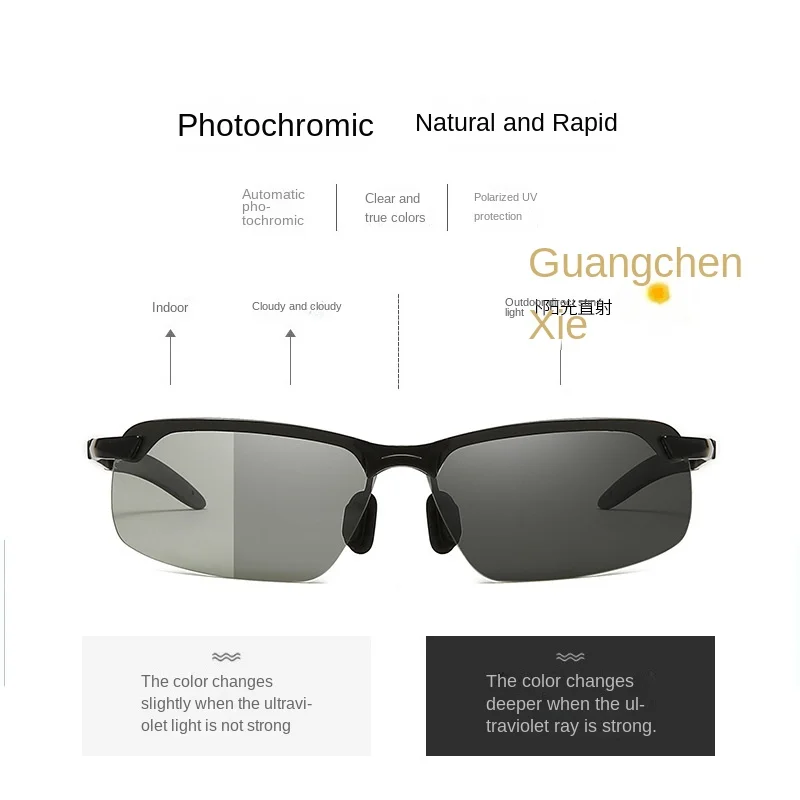 Photochromic Sunglasses Men Polarized Driving Chameleon Glasses Day Night Vision Driver's Eyewear polarized sunglasses photochromic sunglasses night vision sunglasses driving glasses
