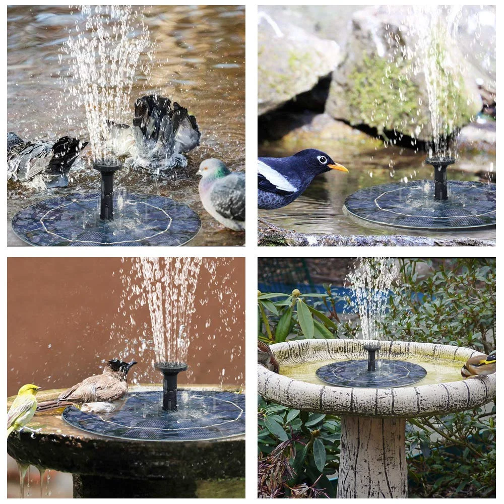 Outdoor Solar Fountain Solar Pond Pump With Battery Garden Floating Fountain  Birdbath