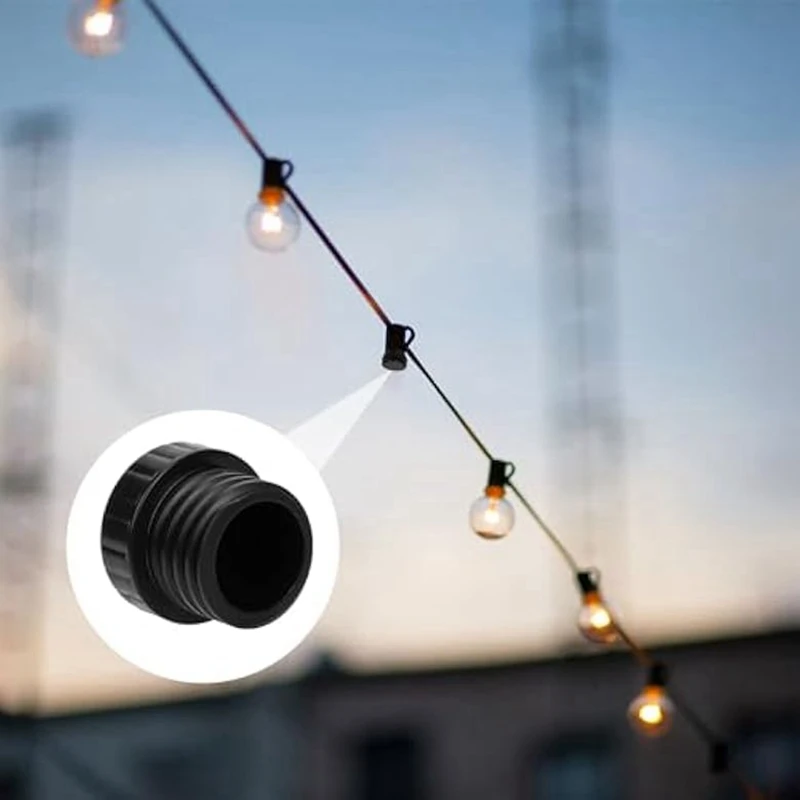 16Pcs Light Socket Safety Caps Plugs,E26 Light Bulb Socket Cover End Caps Protective For String Lights