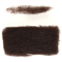 22 pouces brun blond QVR Afro crépus cheveux en vrac sans attachement Afro bouclés en vrac cheveux humains Remy Dreadlock couleur naturelle tresses cheveux 4