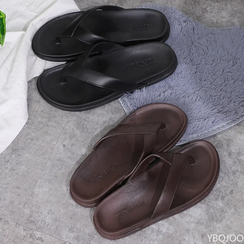 Men's new style flip flops Outdoor summer couple Slippers Anti slip hollow out beach shoes Fashion comfort Male slippers Homme