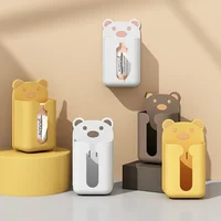 1Pcs Cartoon Plastic Tissue Box Organizer Bathroom Living Tissue Box Holders Wall-mounted Paper Drawer Kitchen Storage Boxes 1