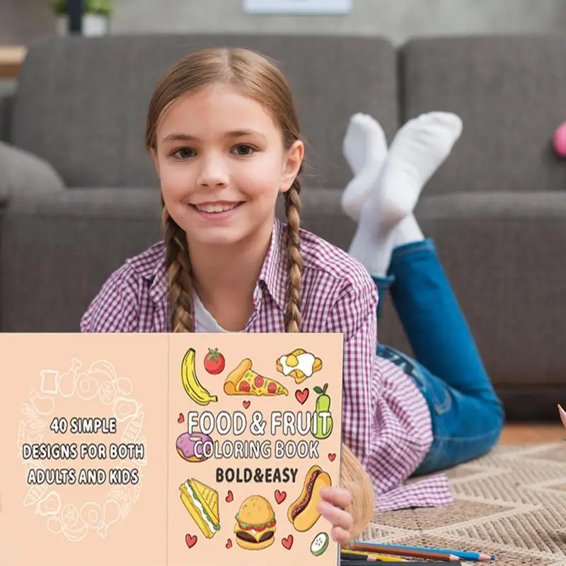 Food And Fruit Coloring Book Food & Drink Colouring Book Bold And Easy Colouring For Family Fun Creative Relaxation