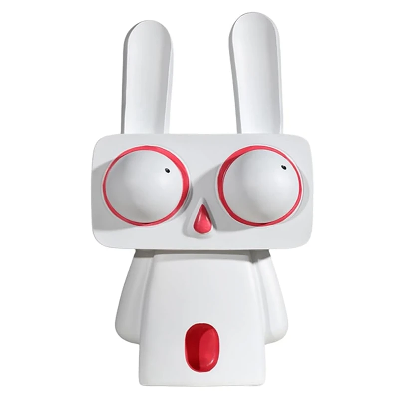 

Resin Big Eyes Rabbits Sculptures,Cartoon Rabbit Statue Modern Art Home Decoration, Home, Office, Bedroom Figurines