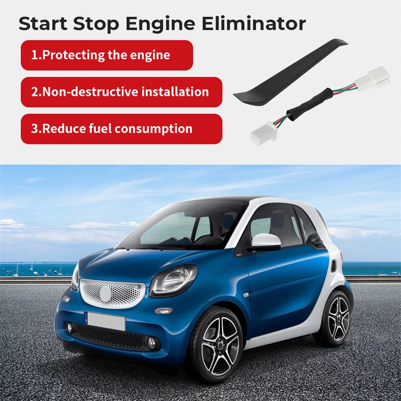 Auto Start Stop Off Canceller For Smart 453 Fortwo 15-19 Stop Start Engine  Eliminator Device Disable Cable Engin System Off Plug
