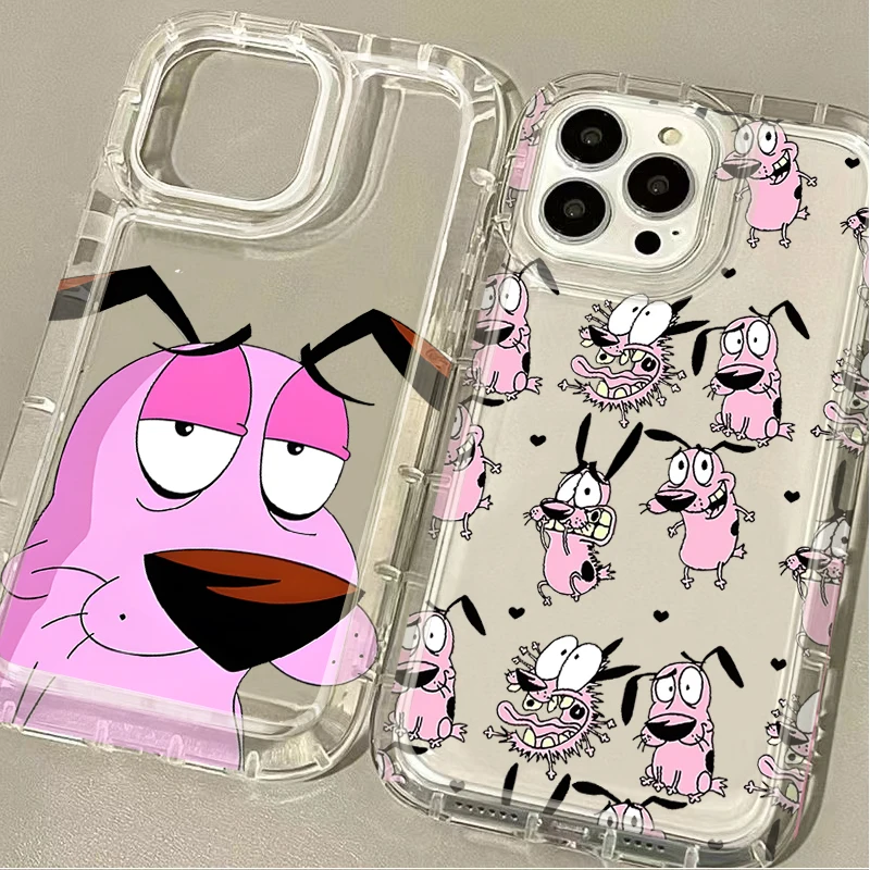 Anime Courage the Cowardly Dog Clear Silicone Case - Protective Cartoon Etui