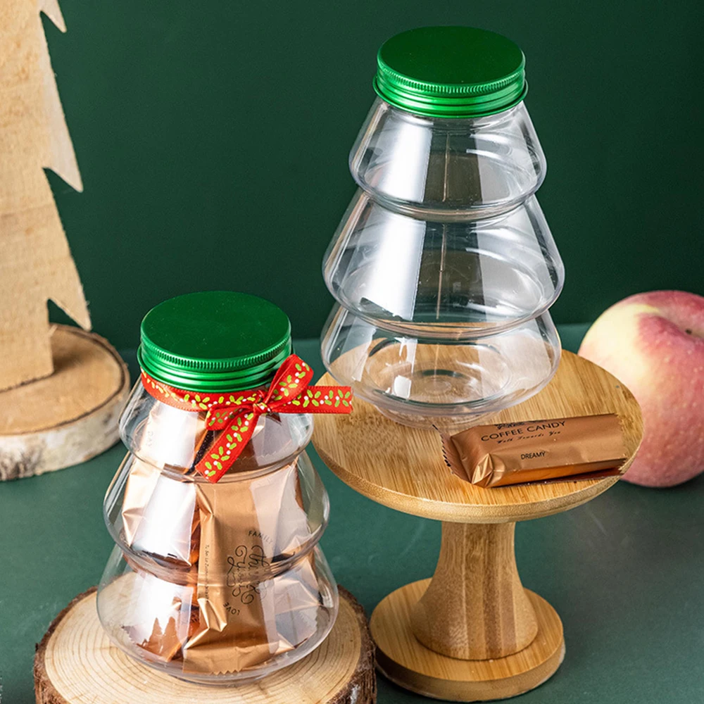 6pcs/set Christmas Tree Sweet Jar Kids Favor DIY Gift Candy Cookie