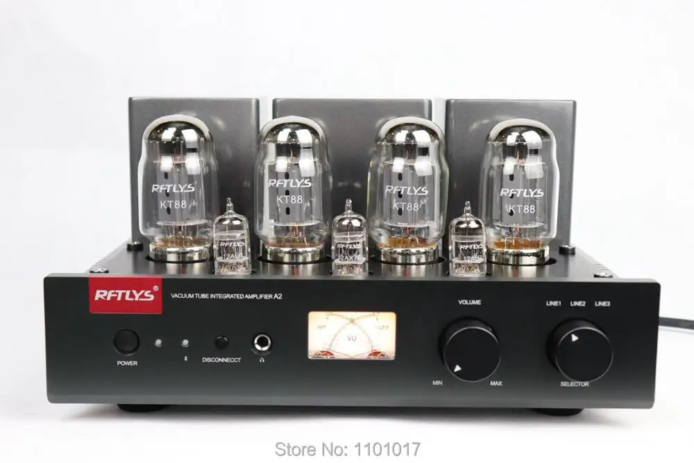 RFTLYS A2 KT88 Push Pull Tube Amplifier Integrated 12AU7 Lamp AMP With Bluetooth
