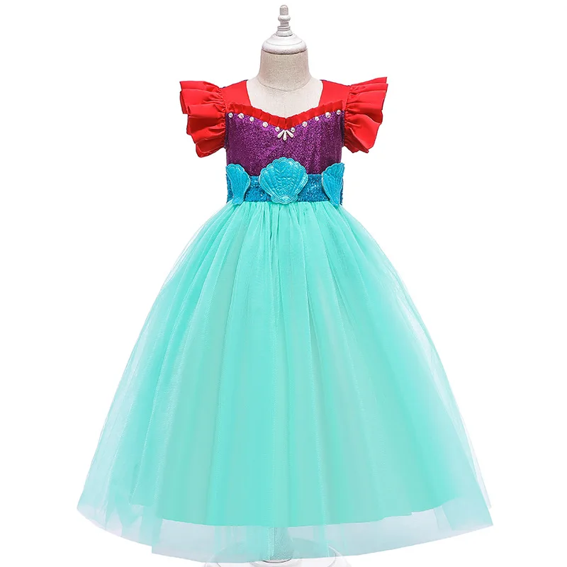 

Beauty Girls Princess Mermaid Costume for Party Carnival Cosplay Halloween Costumes for 3-10 Years mermaid