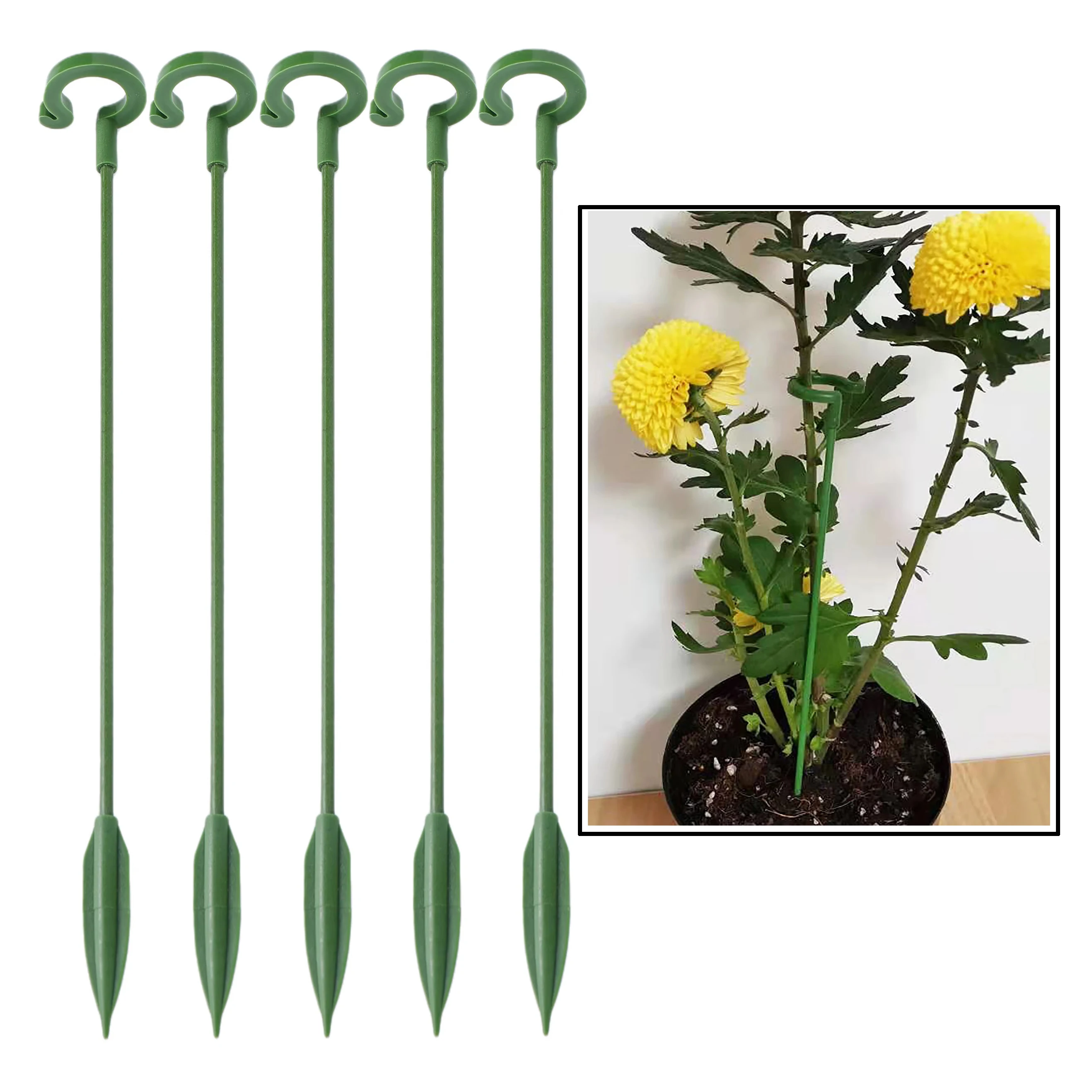 5pcs Plant Bonsai Climbing Support Garden Bonsai Support Stakes Stand Stakes Single Stem Shrub Stand Fixed Pole