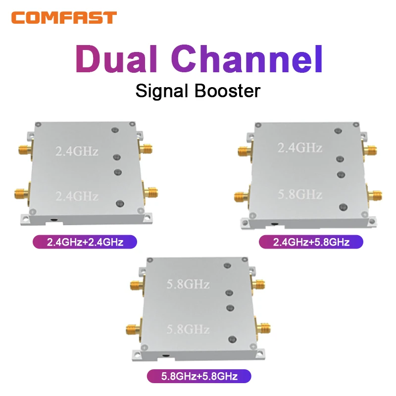Amplificateur de signal WiFi double bande 2.4GHz 5.8GHz 36dBm 4W pour drone avec antennes et câbles
