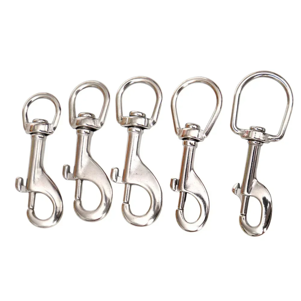 Scuba Diving Stainless Steel Quick Carabiner Swivel Eye Bolt 70-120mm Double Ended Snap Bolt Hook Clip For BCD Safe New 2