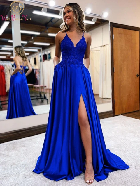 Robe De Soiree Sexy Frisado Vestido De Noite Longo Elegante Rendas Apliques  Vestidos De Noite Ilusão Sem Costas Uma Linha Formal Vestido De Festa -  Vestidos Para Noite - AliExpress