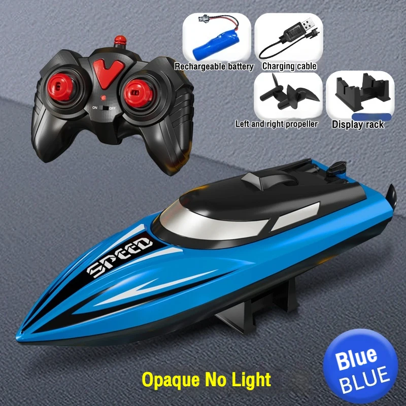 Bateau RC 2.4G télécommandé - Bleu ou Rouge avec/sans lumière