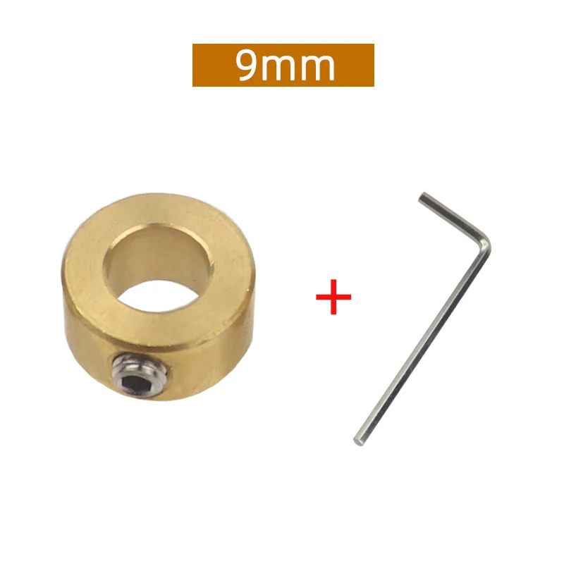 Adjustable Brass Depth Stop Collar with Hex Wrench for Precision Woodworking