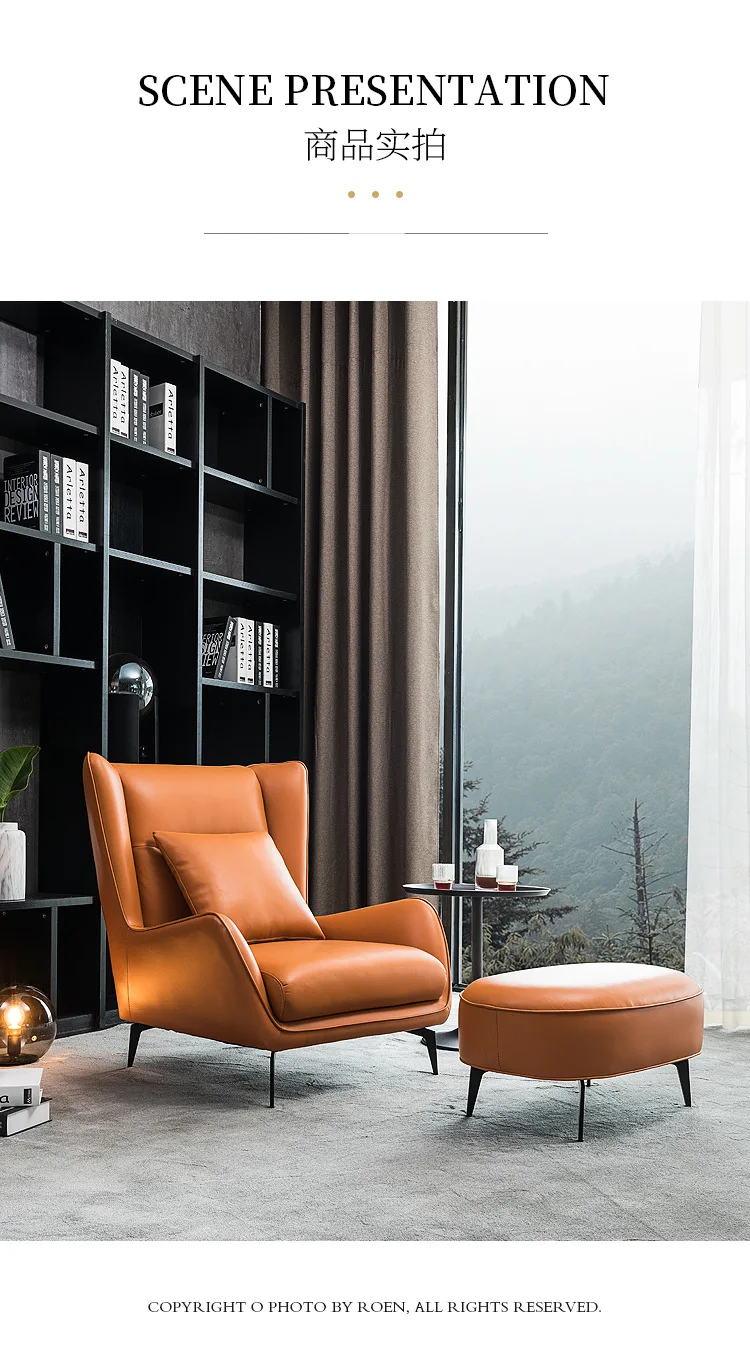Description Picture 5 of itemSingle Waterproof Living Room Chair Luxury Nordic Balcony Lounge Chairs Reading Minimalist Back Support Poltronas Decoration