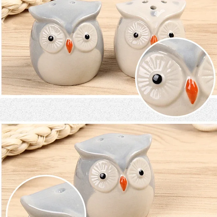 Ceramic Pepper Bottle Cartoon Animal Owl Elephant Seasoning Jar Korean Bird Seasoning Bottle Kitchen Home Gift spice jar,seasoning jar,seasoning bottle