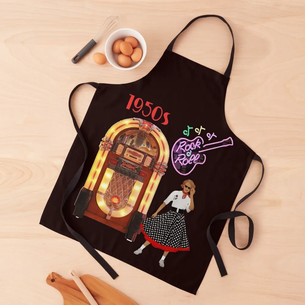 

Rock and Roll Vintage Jukebox Apron Costume Waiter esthetician Apron