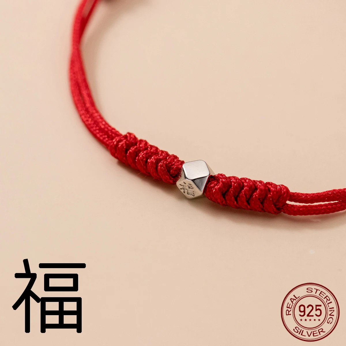 La Monada 22cm Red Thread For Hand 925 Sterling Silver Bracelet