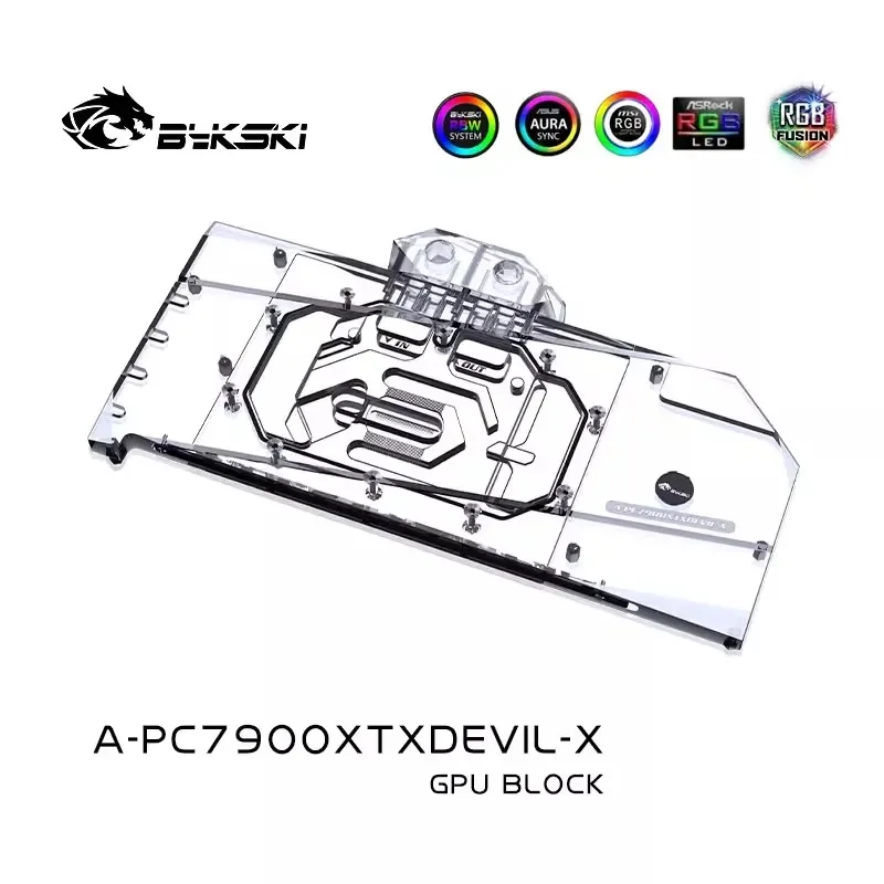 Copper GPU Water Block For PowerColor Red Devil RX 7900 XTX - Premium Liquid Cooling Solution