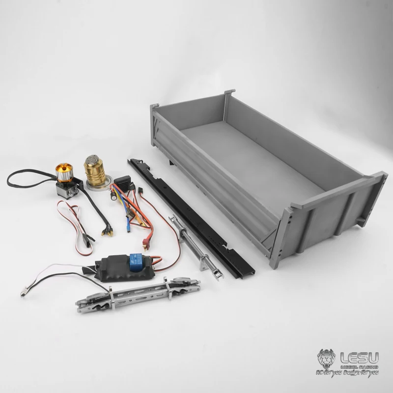 1/14 Truck hydraulic three-way dump truck 3348 full drive 6X6 high torque mud head simulation model toy RCLESU 5