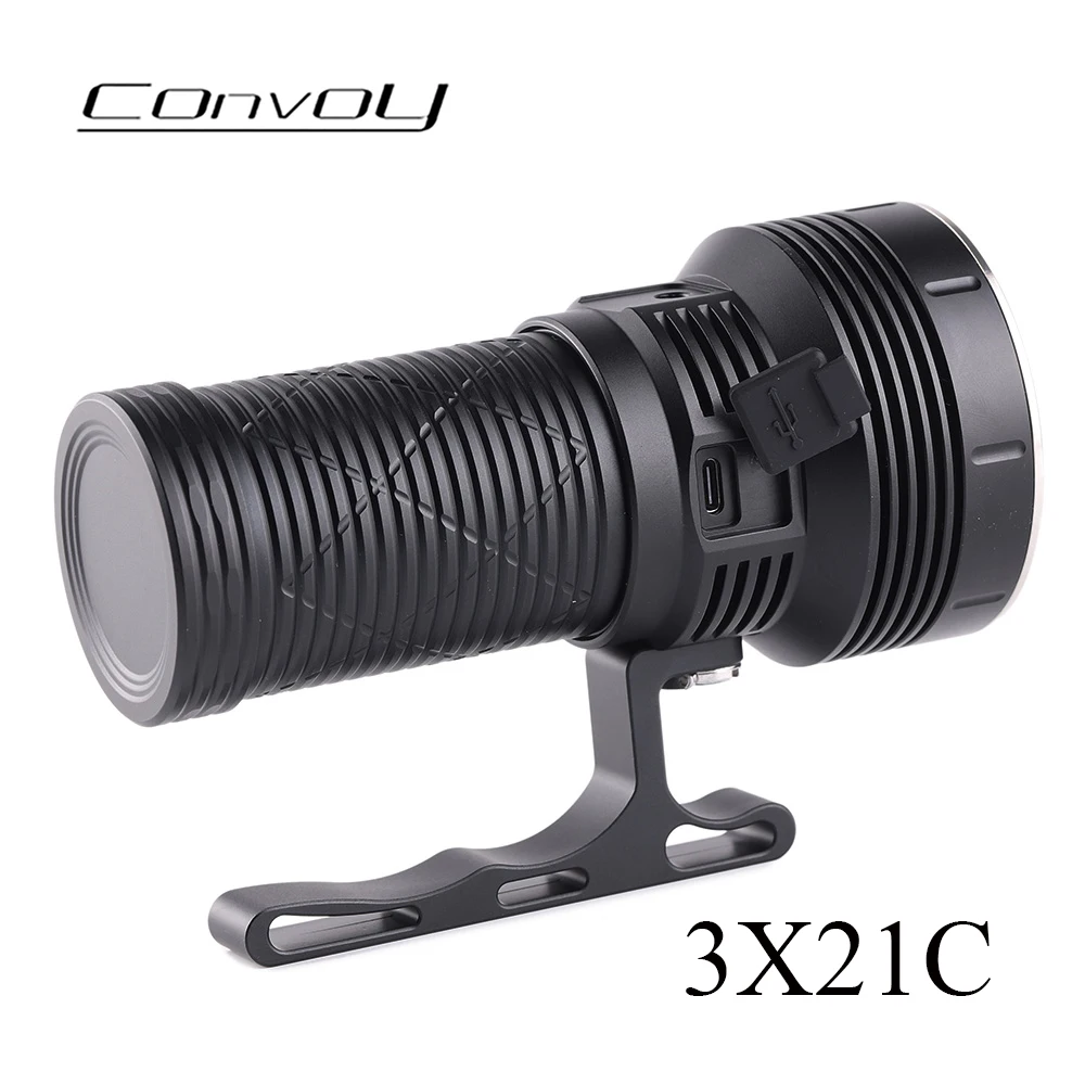 

Flashlight Convoy 3X21Cwith SST40 Led 15000lm Linterna Temperature Control 21700 Type-C Charging Torch Most Powerful Lantern