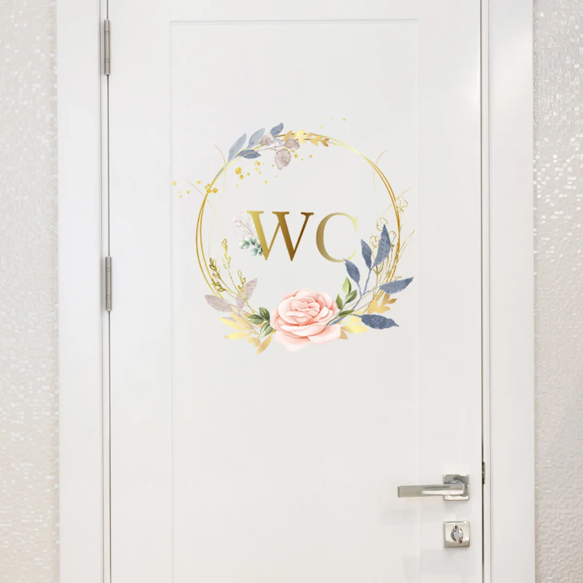 Toilet Mirror Background Wall Plant Flower Slogan Beautification Decorative Sticker Can Remove Self-Adhesive Door Sticker wall stickers toilet stickers
