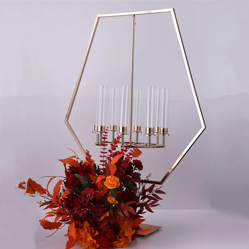 

Creative wedding diamond candle holder European wedding romantic candle holder Western food table decoration wedding prop