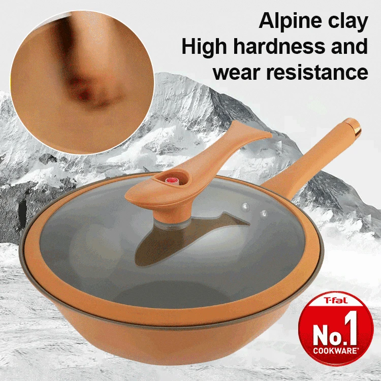 Multifunctional Transparent Glass Micropressure Clay Wok Flat Bottom Nonstick Titanium Health Pot