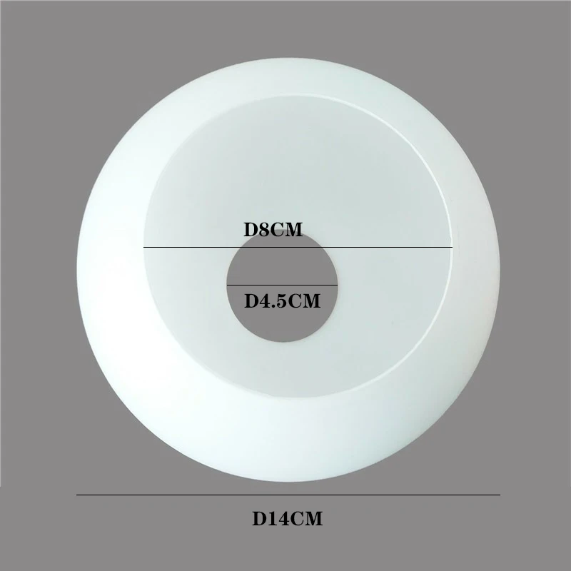 D4cm D3cm Opening White Globe Glass Lamp Shade E27 E14 Milky Glass Lampshade Replacement Part Lighting Accessory for Chandelier