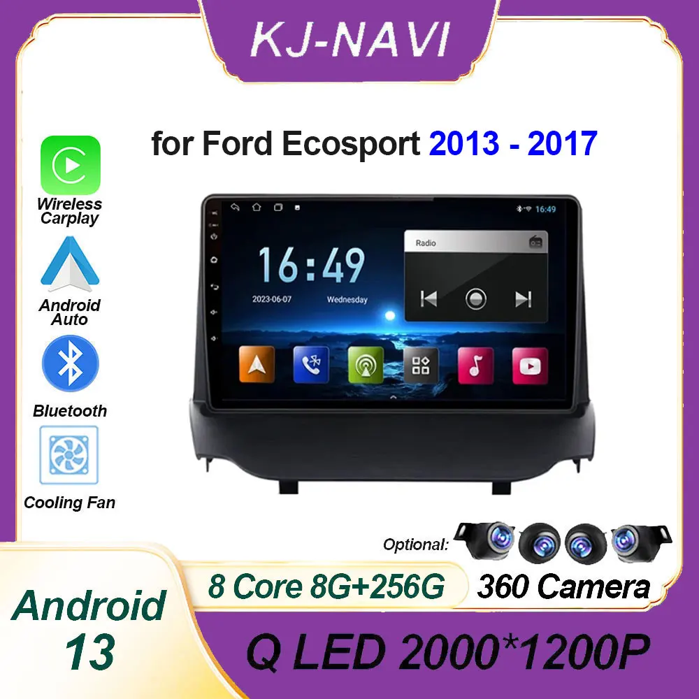 

Автомобильный радиоприемник Android 13 для Ford Ecosport 2013-2017, мультимедийный видеоплеер, навигация GPS, стерео Carplay 4G Let/wifi DSP
