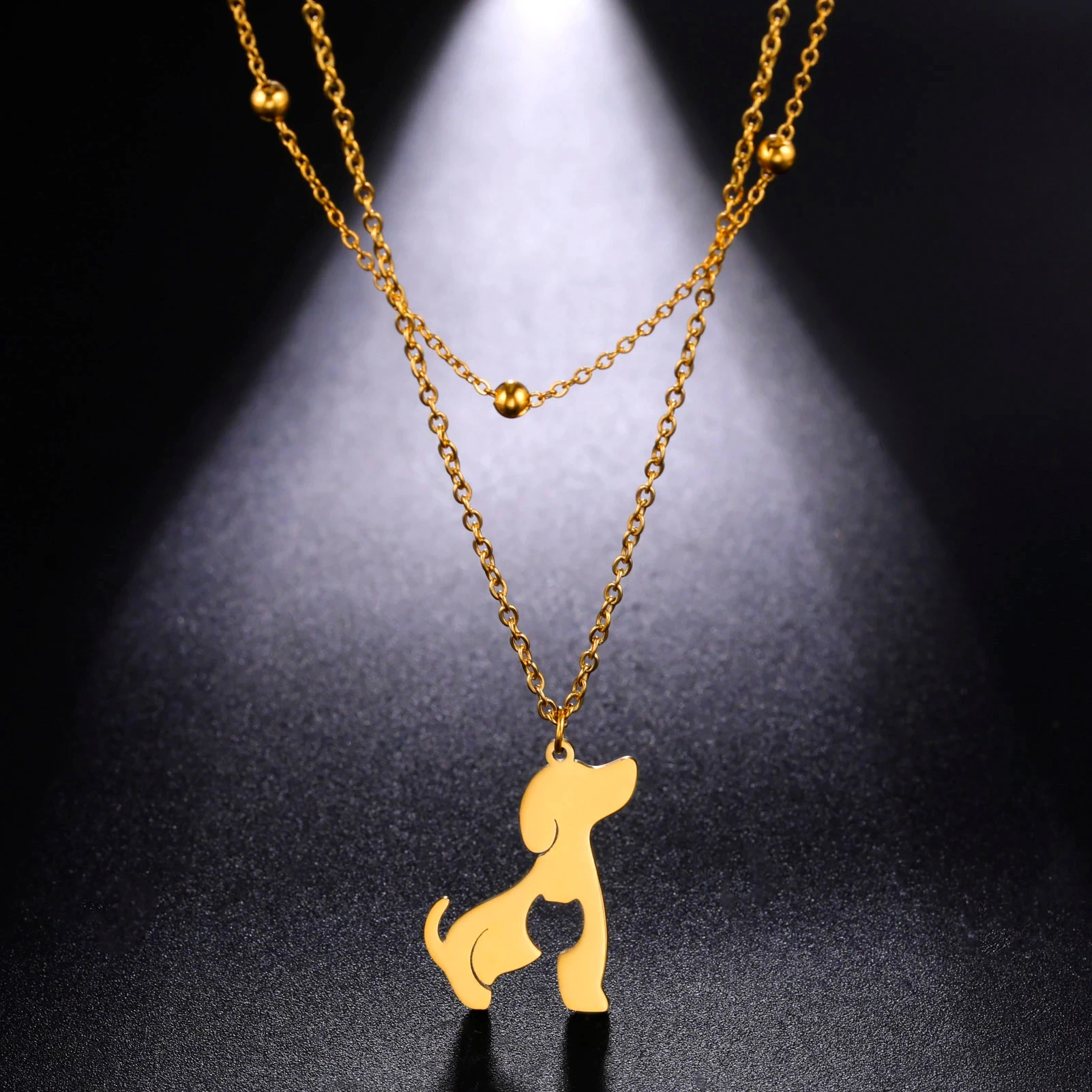 Collana Gatto In Acciaio Inox Con Ciondolo Gattino - Gioielli Ipoallergenici Per Donne E Ragazze - Regalo Per Amanti Dei Gatti
